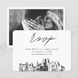 Columbus Wedding Minimalistisch Sketch UAWG Begleitkarte