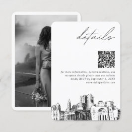 Columbus Wedding Modern Details QR Code Begleitkarte