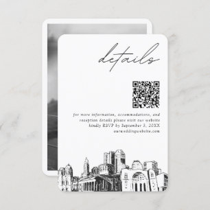 Columbus Wedding Modern Details QR Code Begleitkarte