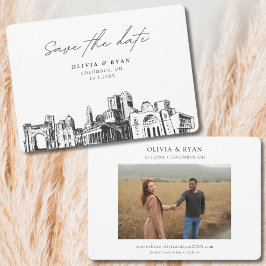 Columbus Wedding Modern Save the Date Einladung