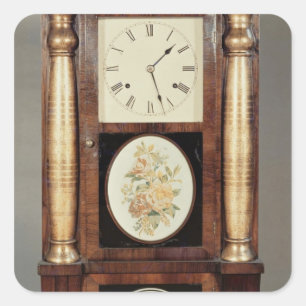Columned Uhr, c.1855 Quadratischer Aufkleber