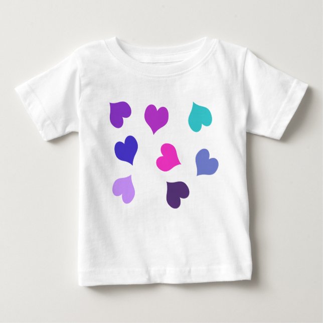 Colurful hearts baby t-shirt (Vorderseite)