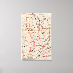 Colusa, Yolo, Napa, Butte, Yuba, Sutter, Solano Leinwanddruck