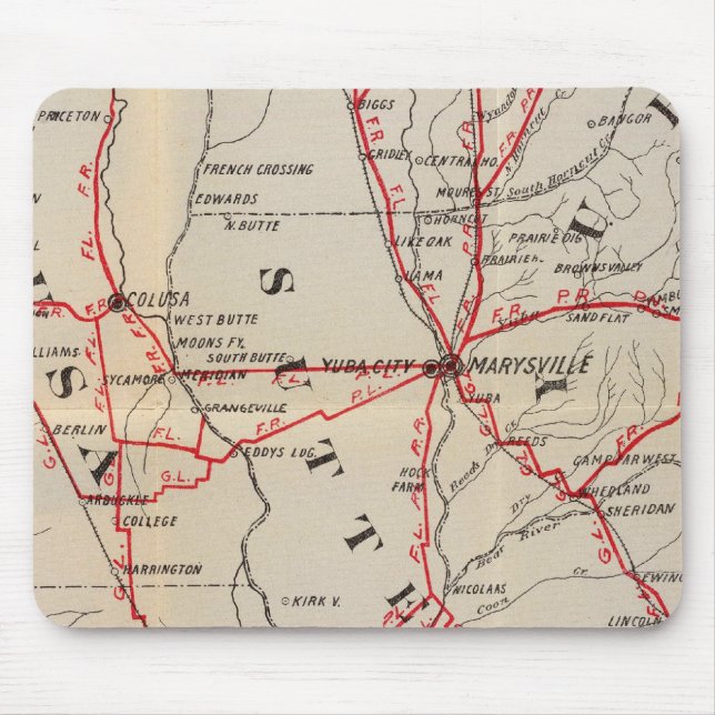 Colusa, Yolo, Napa, Butte, Yuba, Sutter, Solano Mousepad (Vorne)