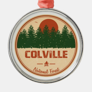 Colville National Forest Ornament Aus Metall