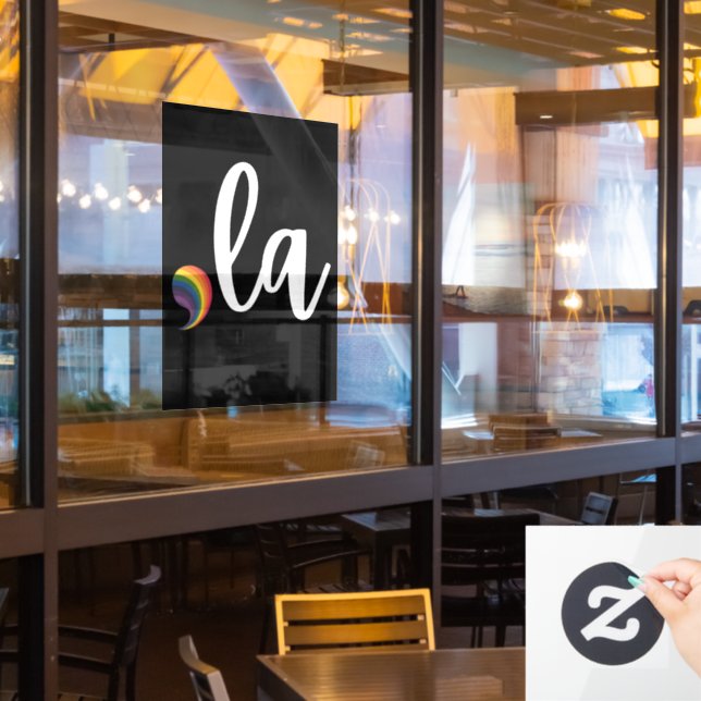 Coma La Kamala Harris Pride Rainbow LGBQ Gay Fensteraufkleber (Restaurantfenster)