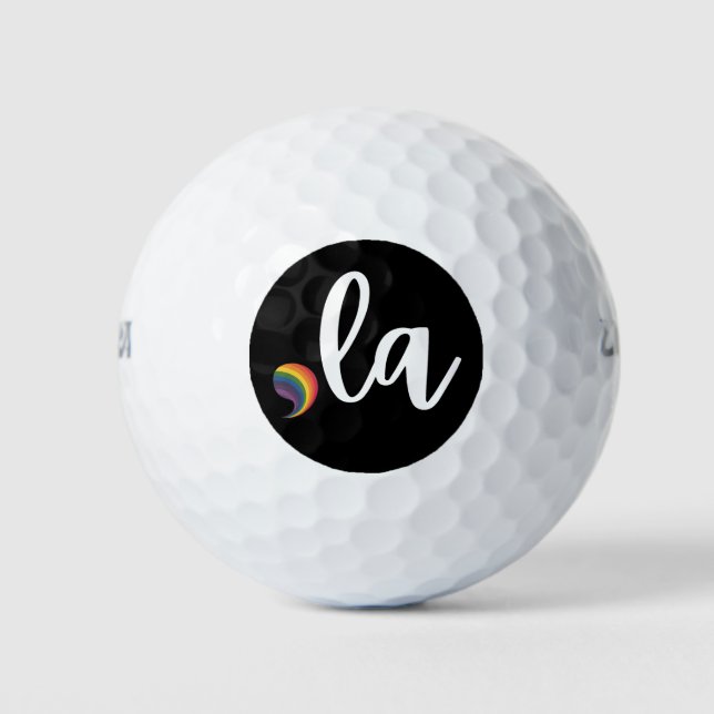 Coma La Kamala Harris Pride Rainbow LGBQ Gay Golfball (Vorderseite)