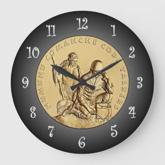 Comanche Code Talkers Bronze Medaille ~ Große Wanduhr
