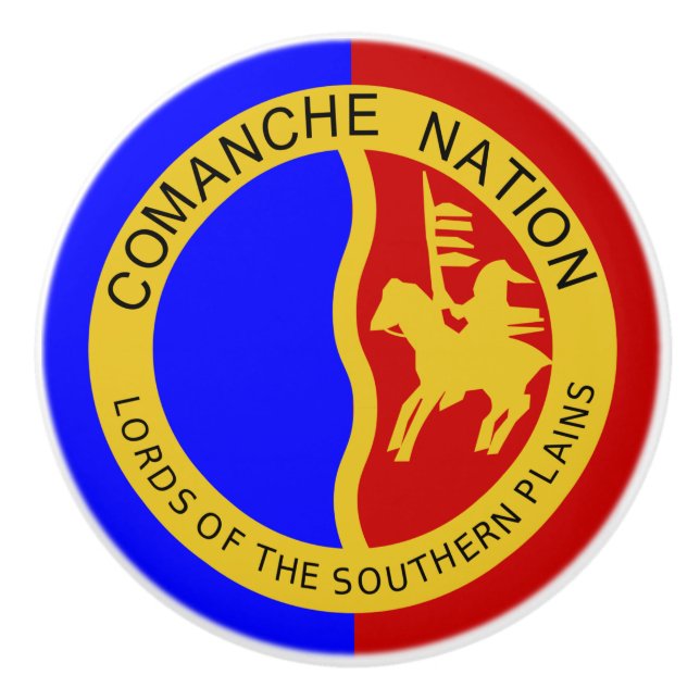Comanche Nation Flag Keramikknauf (Vorderseite)