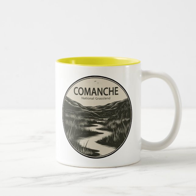 Comanche National Grassland Colorado Stream Zweifarbige Tasse (Rechts)