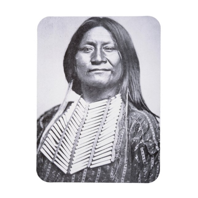 Comanche Tribesman, 1872 (b/w Foto) Magnet (Vertikal)