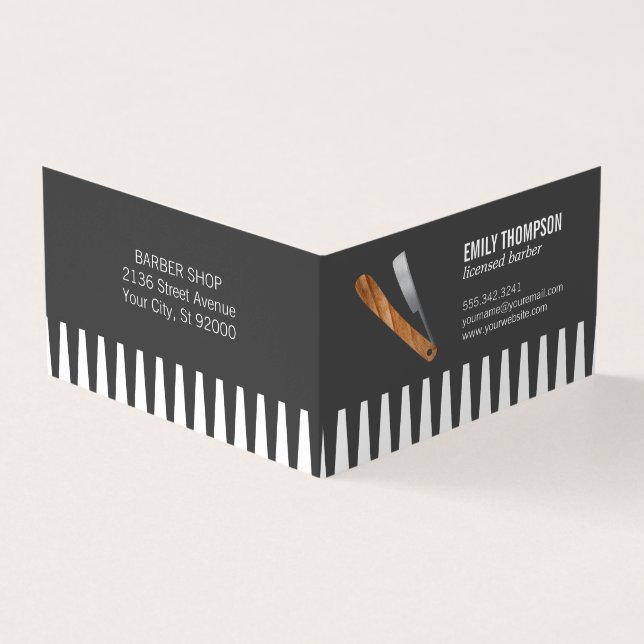 Comb und Razor Visitenkarten (Vorderseite)