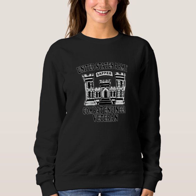 Combat Engineer Sapper Veteran (Back Design Sweatshirt (Vorderseite)
