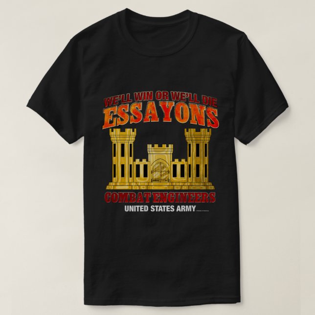 Combat Engineers Essayons T - Shirt (Design vorne)