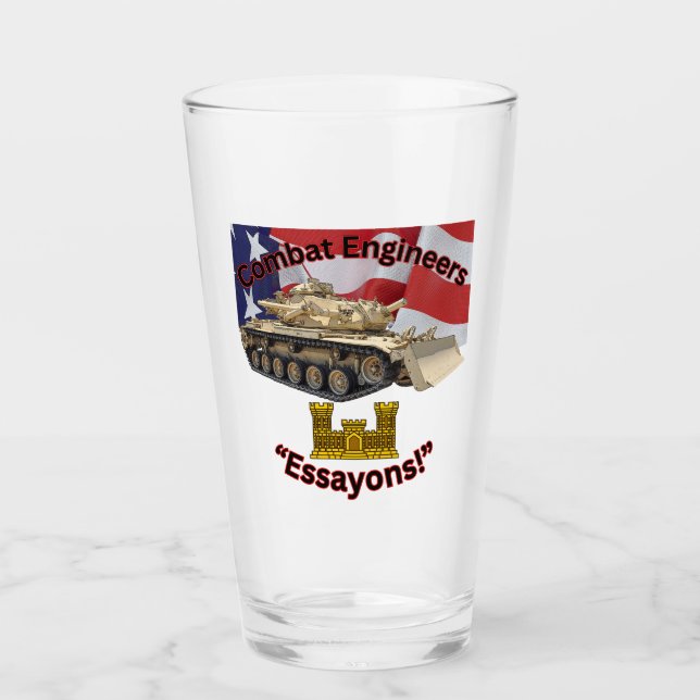 Combat Engineers M728 CEV "Essayons!" Pint Glas (Vorderseite)