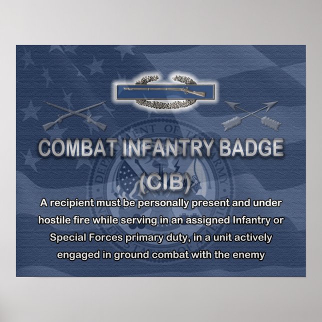Combat Infantry Badge (CIB) Poster (Vorne)