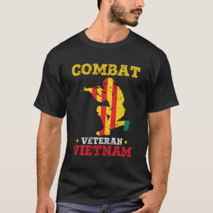 Combat Veteran Vietnam Remüde Patriotic T-Shirt