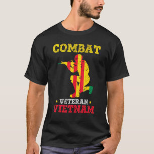 Combat Veteran Vietnam Remüde Patriotic T-Shirt