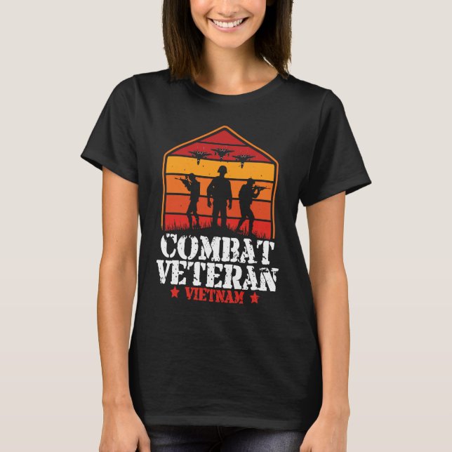 Combat Veteran Vietnam Veterans Day  for Dad Grand T-Shirt (Vorderseite)
