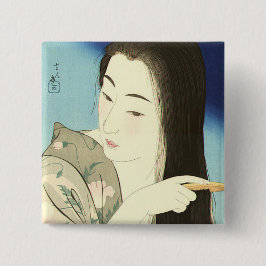 Combing ihre Haare (schöne asiatische Frau) (Koton Button