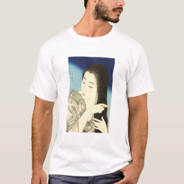 Combing ihre Haare (schöne asiatische Frau) (Koton T-Shirt