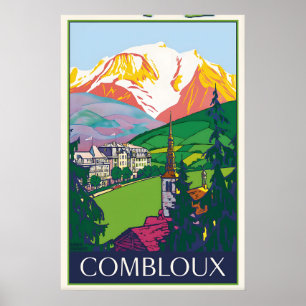 Combloux Frankreich Vintage Reiseposter Individuel Poster