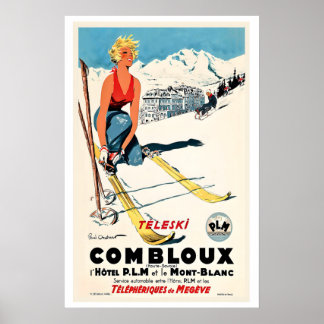 Combloux, Seilbahn Megève, Frankreich   Vintage Poster