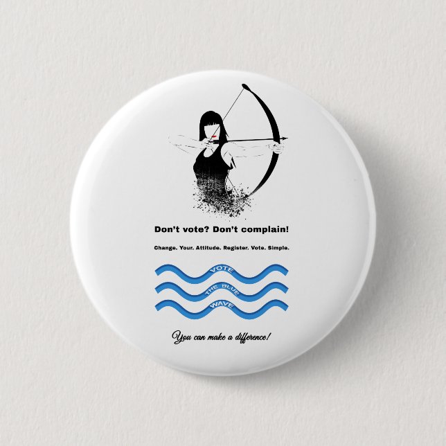 Combo Archer und Vote Blue Button (Vorderseite)