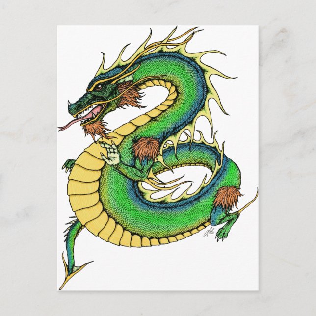 Combo Dragon Postkarte (Vorderseite)