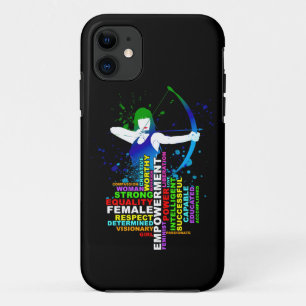 Combo Female Archer und Strong Women Word Cloud Case-Mate iPhone Hülle