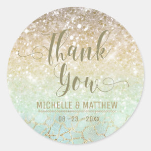 Combo Glitzer Gradient Opal Gold ID435 Runder Aufkleber