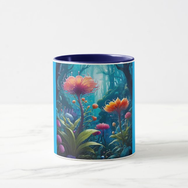 Combo Mug, 11oz (Twilight Flower-7) Tasse (Zentrum)