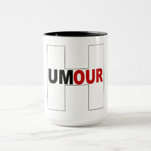 Combo mug blanc noir HUMOUR Tasse