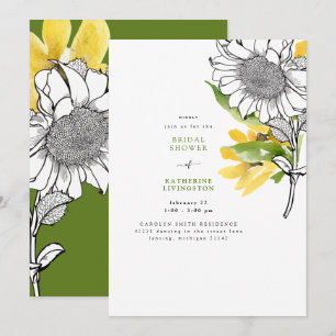 Combo Sonnenblumenwasser-Brautparty Einladung