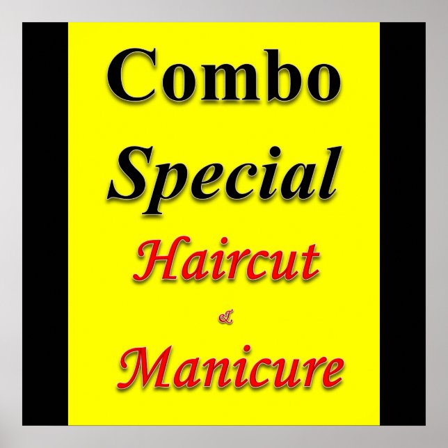 Combo Special Manicure & Haircut Sale Poster Matte (Vorne)