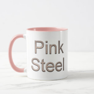 Combo-Tasse aus rosa Stahl Tasse