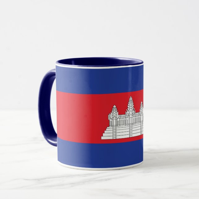Combo-Tasse der kambodschanischen Flagge Tasse (Vorderseite Links)