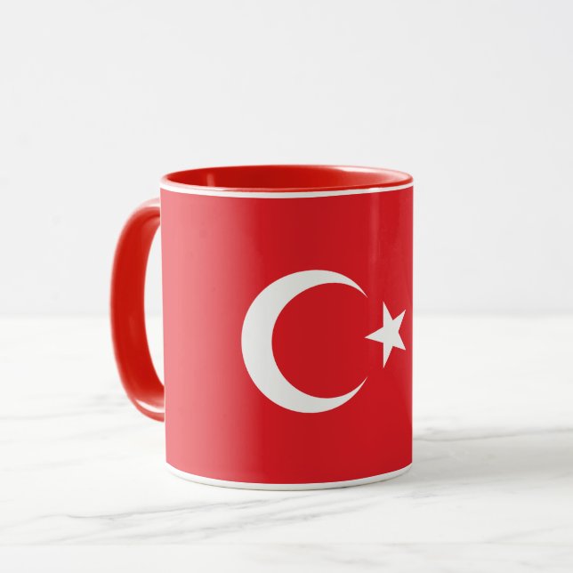 Combo-Tasse der türkischen Flagge Tasse (Vorderseite Links)