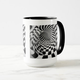 Combo-Tasse des Op Art Tunnel, 15 oz Tasse