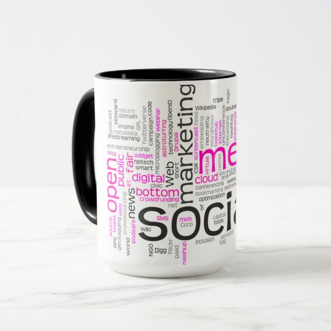 Combo-Tasse des Social Media-Marketings Tasse (Vorderseite Links)