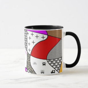 Combo-Tasse für abstraktes Kunstdesign Tasse