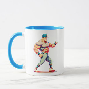 Combo-Tasse für Baseball-Illustration Tasse