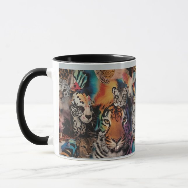 Combo-Tasse für eklektische Tierdrucke - Lebhaft Tasse (Links)
