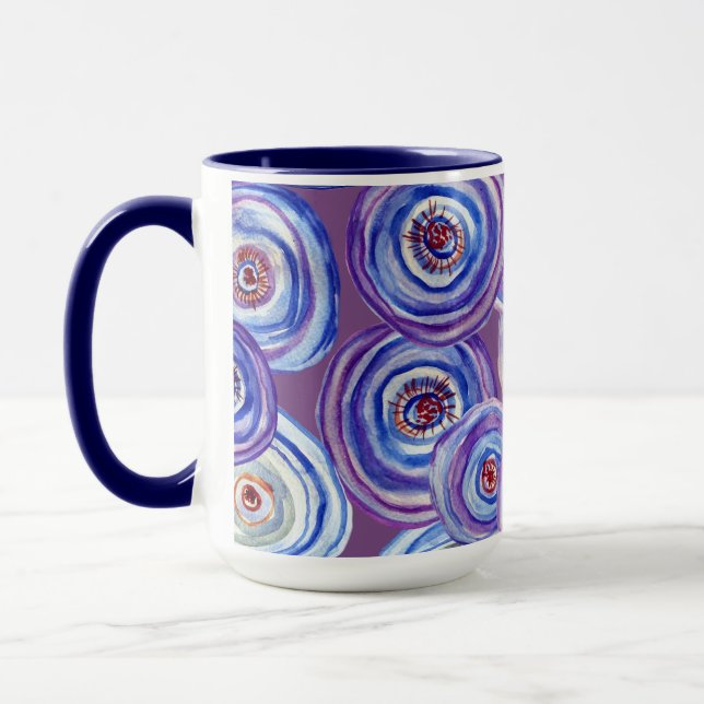 Combo-Tasse für lila Kreise Tasse (Links)