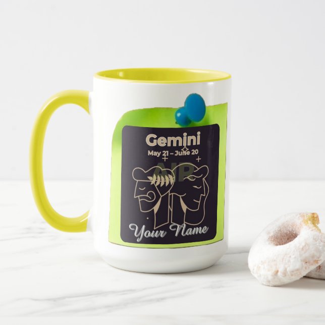 Combo Tasse M03 #PinnedMyZodiac! Gemini (Mit Donut)