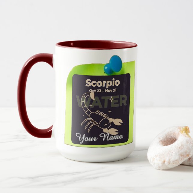 Combo Tasse M08 #PinnedMyZodiac! Skorpio (Mit Donut)