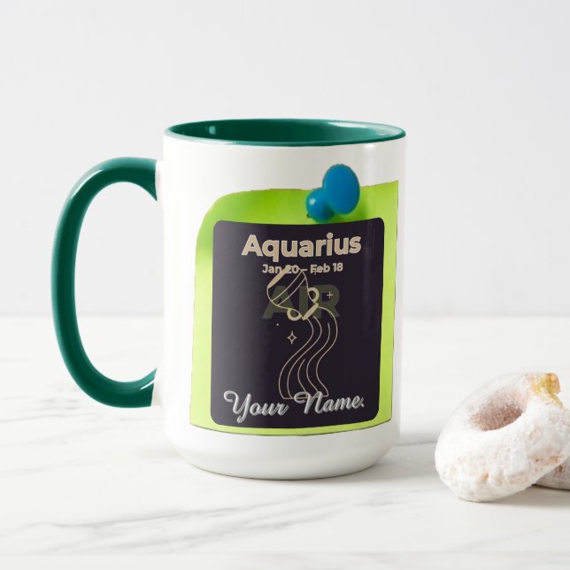 Combo Tasse M11 #PinnedMyZodiac! Aquarius (Mit Donut)