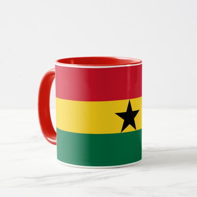 Combo-Tasse mit der Flagge Ghanas Tasse (Vorderseite Links)