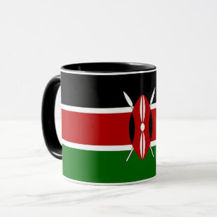 Combo-Tasse mit kenianischer Flagge Tasse