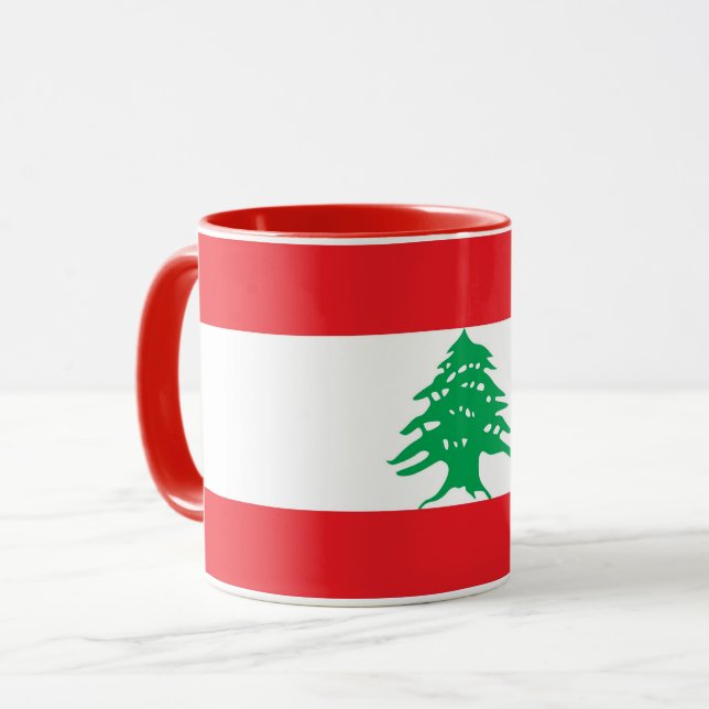 Combo-Tasse mit libanesischer Flagge Tasse (Vorderseite Links)